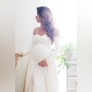 Etsy Boho Maternity Dress Sweetheart Longsleeve